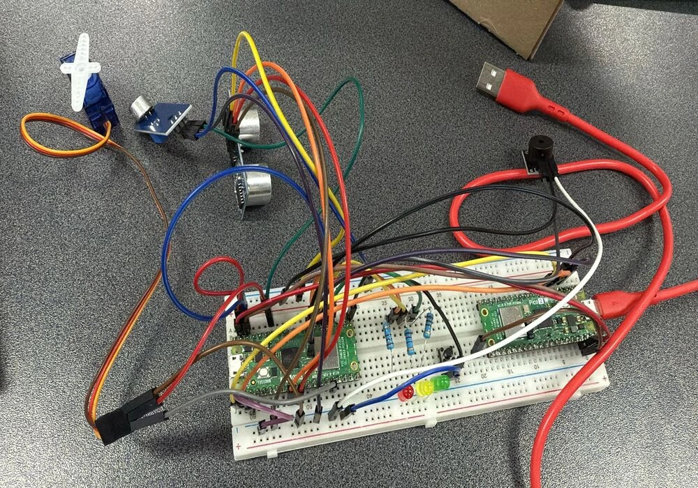 This is what the wiring looks like at the end