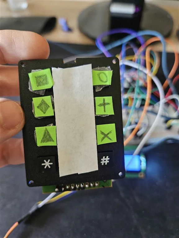 Restructured keypad with symbols