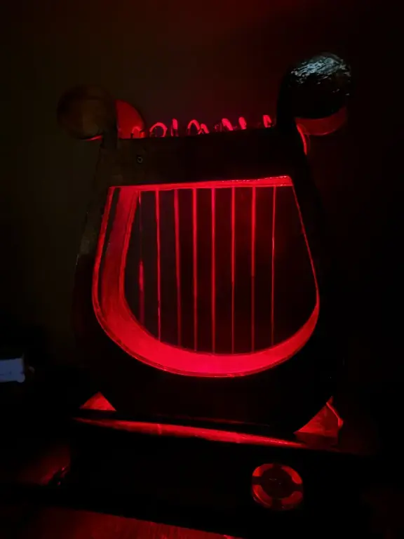 Laser Harp Front View - Night