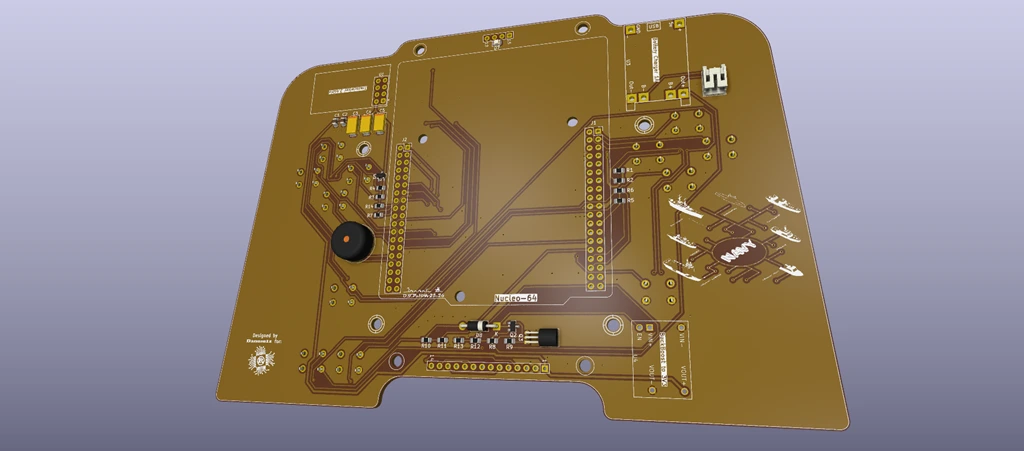 3D PCB Render - Back