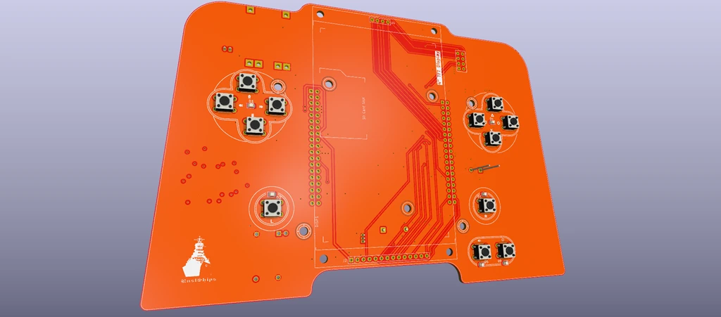 3D PCB Render - Front